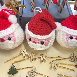 Crochet Father Christmas Tree Decorations