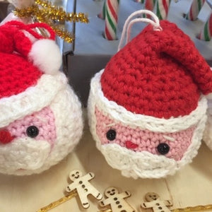 Crochet Father Christmas Tree Decorations
