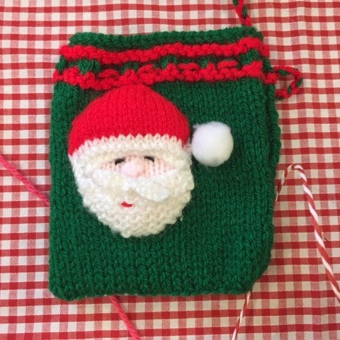 Knitted Father Christmas Goody Bag