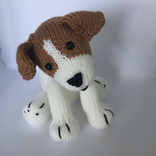 Dylan the Knitted Jack Russell Dog